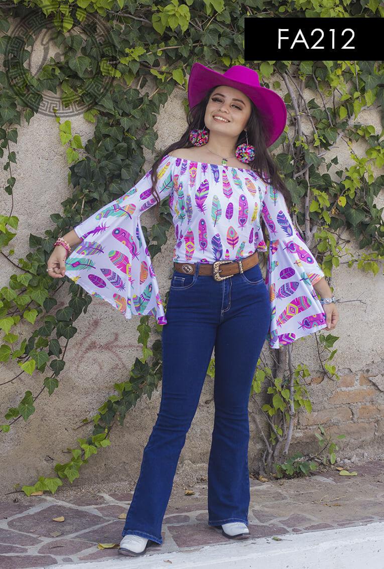 BLUSA DE CAMPANA PARA: DAMA, NIÑA - FA212